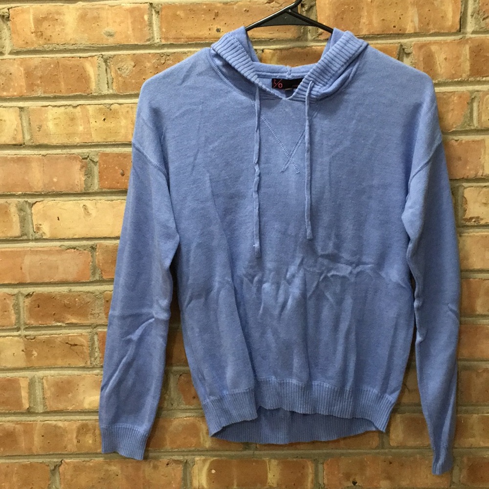 Light blue hooded sweatshirt